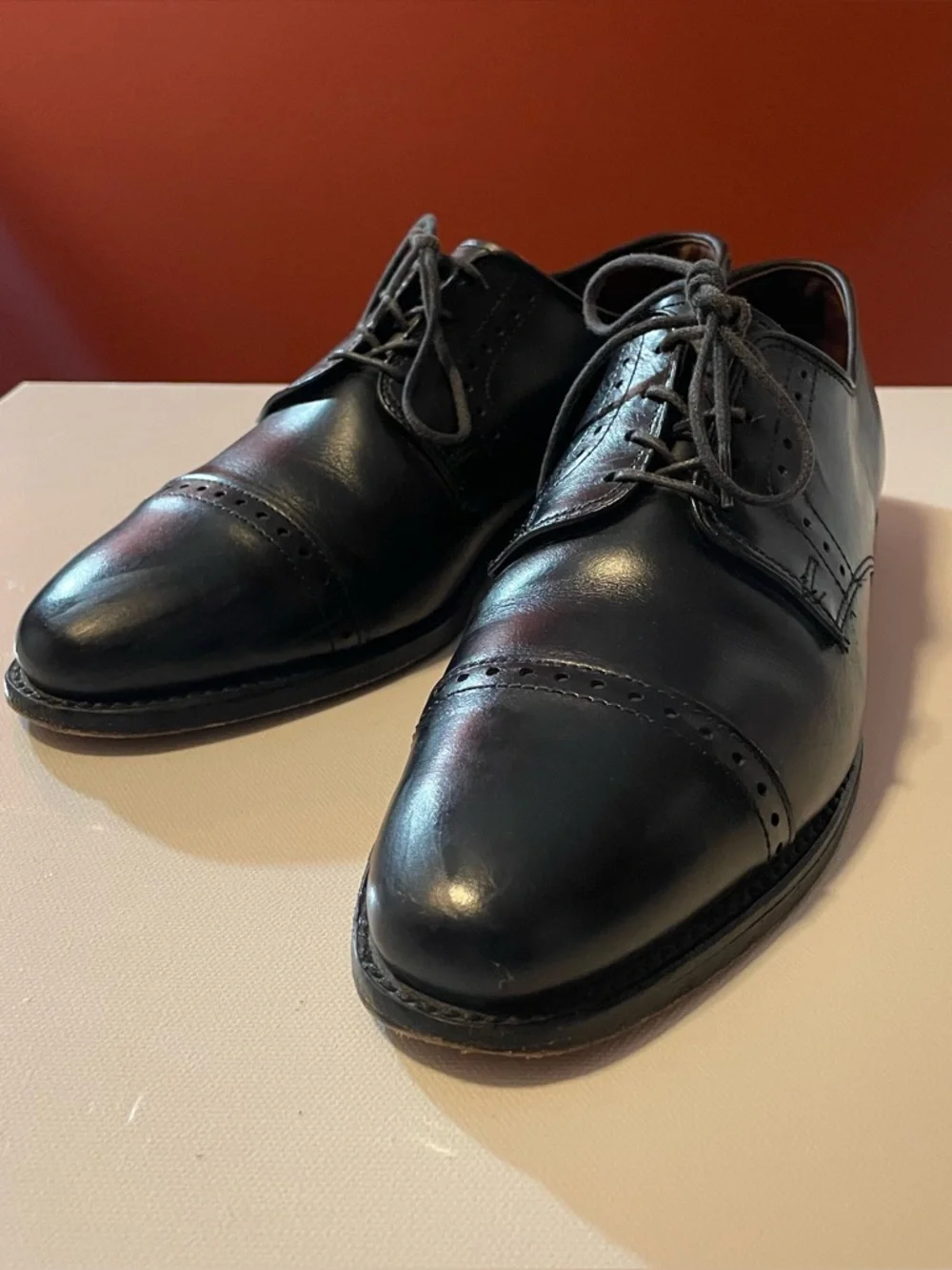 Allen Edmonds Men’s Clifton Oxford Black‎ Leather Cap Toe Classic Dress Shoes